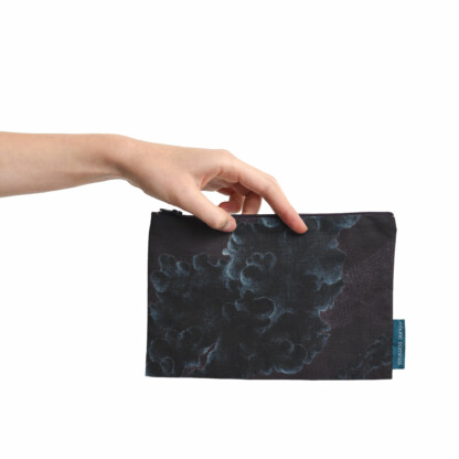 Pochette à zip en coton en lin Nuage -Ciel d'orage – Image 3