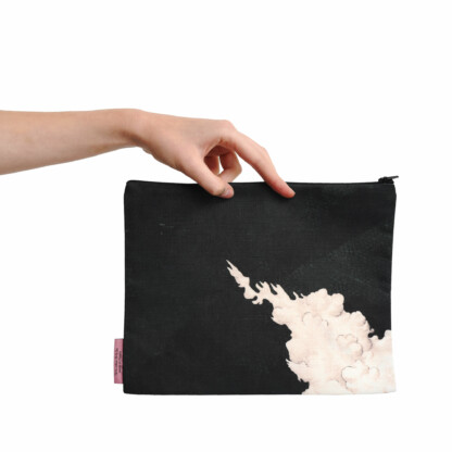 Pochette à zip en coton en lin Nuage - Nuit blanche – Image 6